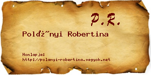 Polányi Robertina névjegykártya